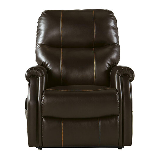 Saltoro Sherpi Leatherette Metal Frame Power Lift Recliner with